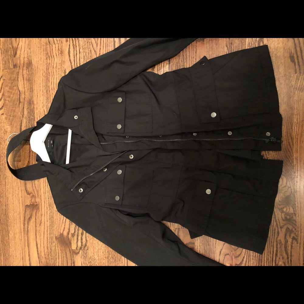 Theory Women’s Field Jacket with Belt, Nylon-like